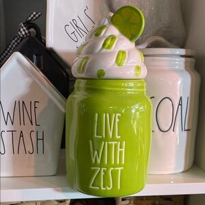 Rae Dunn Lime Green 'Live With Zest' Jar